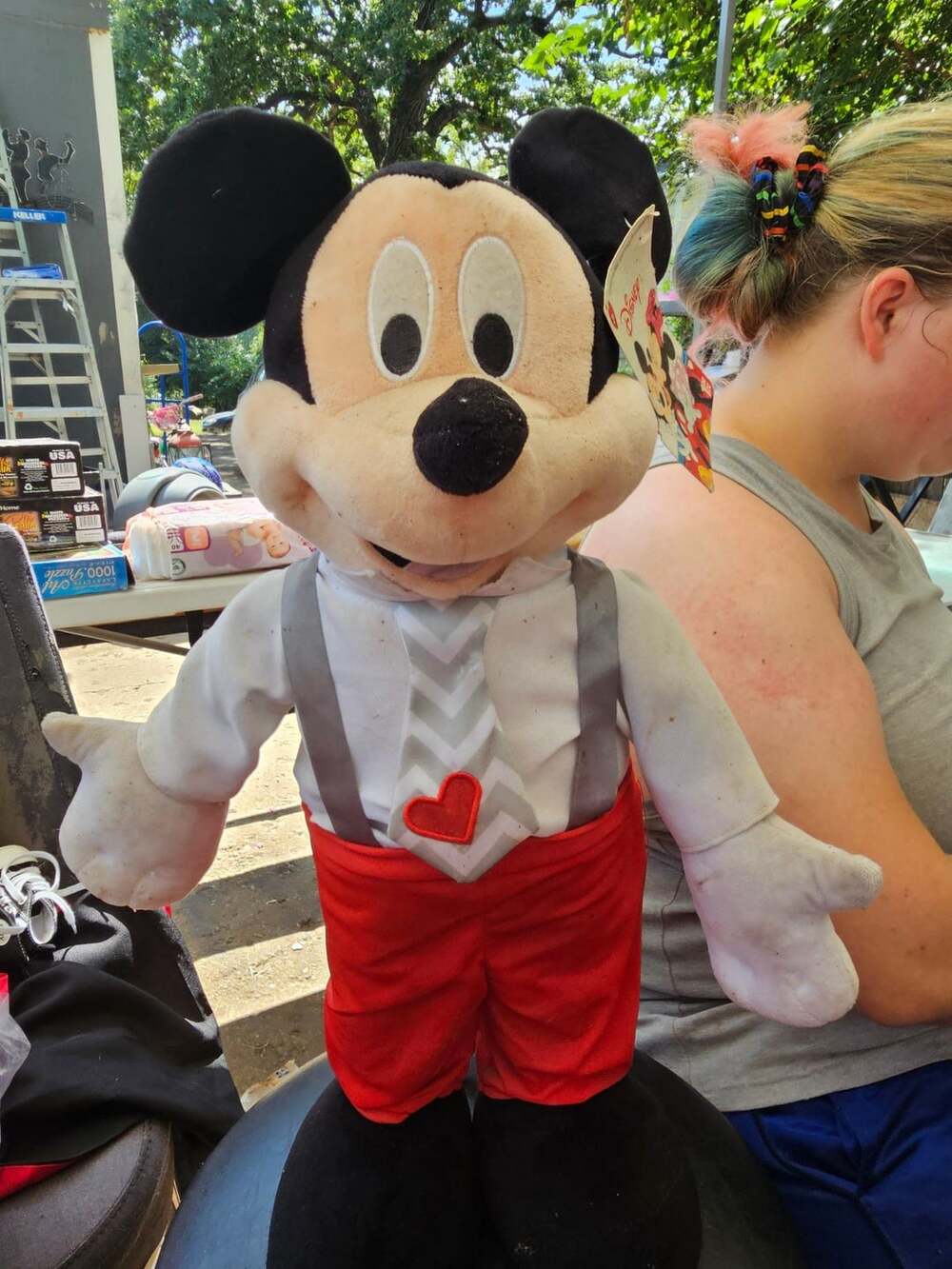 Disney Mickey Mouse Valentine's Day 22 Inch Porch Greeter Plush